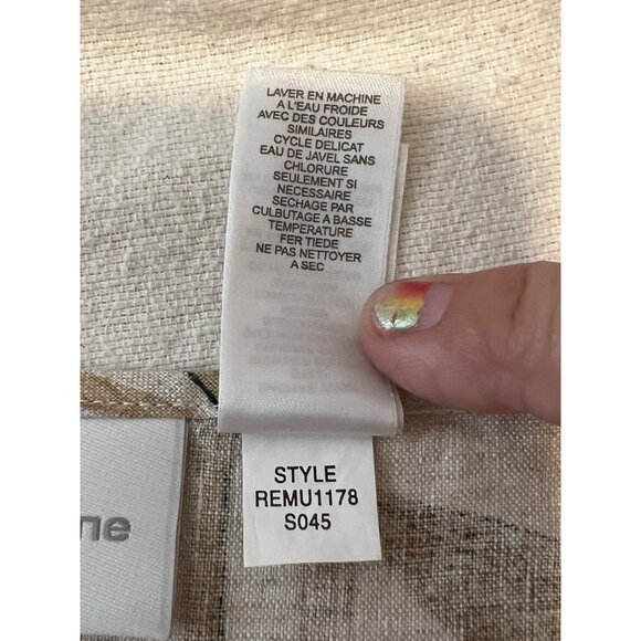 LIZ CLAIBORNE 100% Linen Bamboo Print Sleeveless Shirt Size XL - Picture 4 of 11